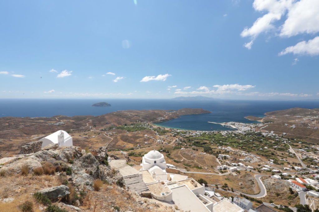 View from the Chora Serifos Cyclades Greece